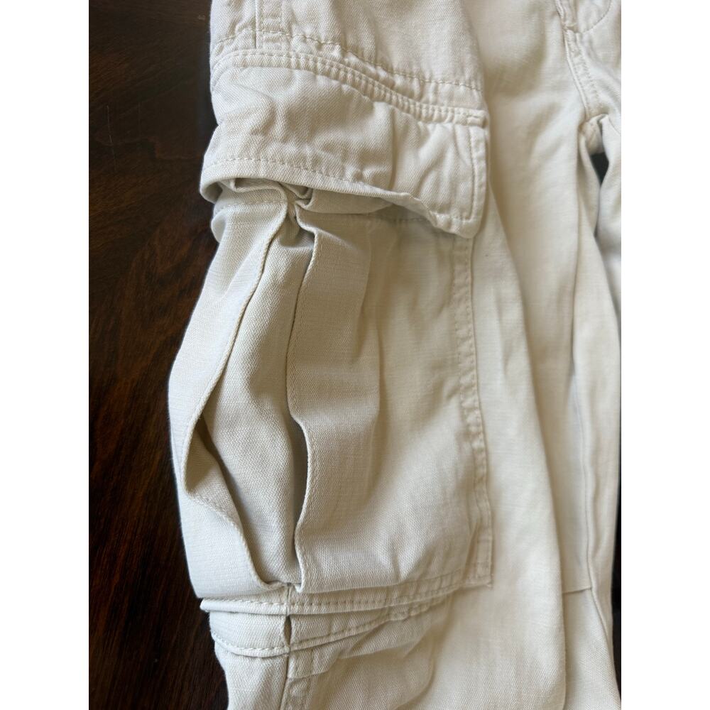 Zara Womens Cargo Pants Size 0 Bone Mid Rise Gorpcore Utility Outdoor Camping - Picture 7 of 9